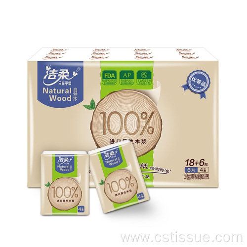 Natural Wood Facial Tissue Pocket Tissue